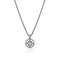 chic, architectural champagne diamond and blackened gold<br>open halo pendant necklace <span class='visuallyhidden'>Call or text 323-404-2959 if you need shopping assistance.</span>